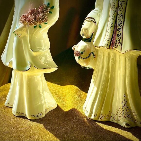 ♥️ Vintage Mid Century Florence Ceramics California Figurine Couple 8”T 3”W - Picture 14 of 15